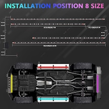 Lemestar 4 Adet Renkli Araç Led Işık Kiti - Müzik Senkronizasyonlu, Su Geçirmez, Uzaktan Kumandalı