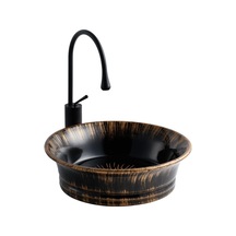 Lena E-3011Br Tezgah Üstü Porselen Lavabo