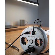 Çoklu Priz Akım Koruma 3 Soket 3 Usb Type-c 2m Uzatma Kablosu 0