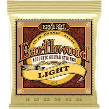 Ernie Ball 2004 Earthwood Light 80/20 Bronze Takım Tel Akustik Gi