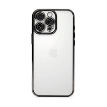 Apple Uyumlu iPhone 16 Pro Uyumlu Kılıf Lensli Silikon - Siyah
