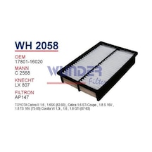 WUNDER WH2058 HAVA FİLTRESİ - Toyota Uyumlu CORONA 89-95