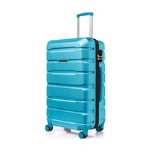 Unisex 4 Tekerli Kilitli Büyük Boy Valiz Bavul Turkuaz Turkuaz