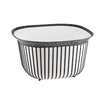 Linea Kare Çizgi Desenli Kase 4 Lt Royaleks-bnm-3712