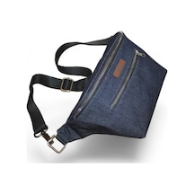 Mebes Kot Denim Bel Çantası Kadın Erkek Kullanımına Uygun Lacivert Renk Lacivert