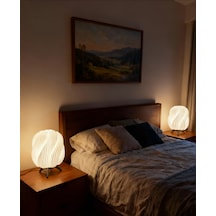 Modern Beyaz Renk Abajur Dekoratif Tasarımı İle Ev, Ofis, Cafe Ve Restorant Beyaz