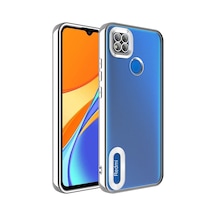 Goocamp Redmi 10a Kılıf Kamera Korumalı Logo Gösteren Omega Kapak - Gümüş Gümüş