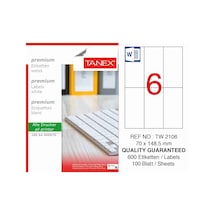 Tanex Tw-2106 70X148.5MMx100Ad. Lazer Yazıcı Etiketi