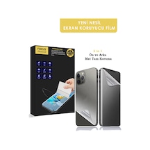 Apple Uyumlu iPhone 15 Premium Mat 2in1 Ekran Koruyucu Özel Kesim Hydrogel Film
