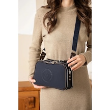 Kadın Orijinal Just Polo Yeni Sezon Lakos Kumaş Lüks Omuz Çantası Shoulder Bag 16 X 26 Cm Lacivert - Kahverengi