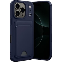 Apple iPhone Uyumlu   17 Pro Kelvin Kartvizitli Silikon - Lacivert