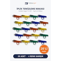 Golden Eagle İplik Temizleme Makası 20'li Paket Yaylı Dikiş Nakış Çıt Çıt Makas 4 Renk Karışık