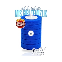 6 Adet 1 Paket Deterjanlı Tek Kullanımlık Tuvalet Temizleme Yedek Süngeri, Yedek Başlığı, Yedek Ka