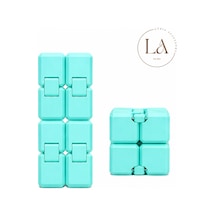 Hareketli Rahatlatıcı Küpü Infinity Cube Katlanabilir Anti Rahatlatıcı Oyuncak 3d Baskı Sonsuz Küp Turkuaz