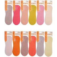 Dündar Kadın Modal Plus Pastel Renk Sneaker Çorap 6876 - 12 Adet