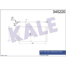 Kale Klıma Radyatoru Ford Focus / C-max 1.6 Benzinli 105 - 123 Ps 01-duratech Klr-345220