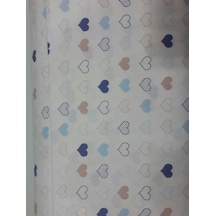 Akfil Poplin Nevresimlik Kumaş Çok Amaçlı En 240 Kalp Desenli (461455938)