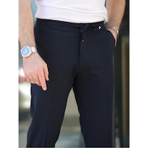 Rahat Şık Kolay Ütülenebilir Slim Fit Kumaş Jogger Pantolon Lacivert Rahat Şık Kolay Ütülenebilir Slim Fit Kumaş Jogger Pantolon Lacivert