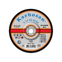 Karbosan Metal Bombeli Taşlama Diski 180 x 6.4 x 22.23 MM