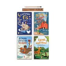 Timaş Çocuk Çantamdan Fil Çıktı - Uzaya Giden Tren - Benim Zürafam Uçabilir - Eyvah Kayboldum Set 4 Kitap