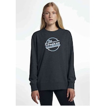 The Strokes Baskılı Füme Antrasit Kadın Sweatshirt