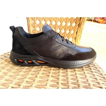 Erkek Hakiki Deri 21145 Casual Atom Siyah Süet Ayakkabı Siyah