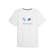 Puma Bmw Mms Ess Logo Tee Erkek Günlük Tişört 62131402 Beyaz 001