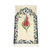 Çocuk Seccadesi - Lale Desenli - Kırmızı Renk
