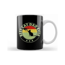 Best Cat Dad Ever Funny Cat Daddy Father Day Vintage 05 Kupa Bardak Porselen Karışık
