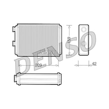 Kalorifer Radyatörü - Fiat Idea, Punto, Doblo - Denso-drr09070