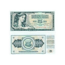 Yugoslavya 1968 Yılı 5 Dinar Kağıt Para Çil Unc Koleksiyon Para