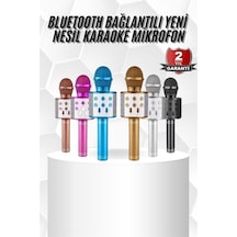 Karaoke - 13 - Mikrofon Bluetooth Bağlantılı Aux Girişli Uzun Pil Ömrü Yüksek - Muratech - Ses Kaliteli