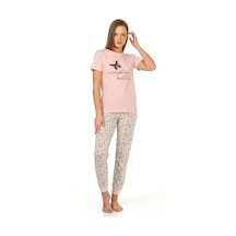 Vishenka Modal Baskılı Kadın Pijama Takımı Pembe Vishenka Modal Baskılı Kadın Pijama Takımı Pembe