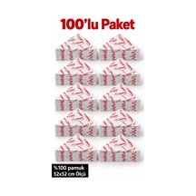 Herşeynota 100 Lü K. Atatürk İmzalı 52x52 Cm %100 Pamuk Fular Bandana Seti Tören Etkinlik Çok Renkli