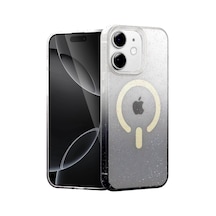 Newface - 256 -  Apple iPhone Uyumlu 12 Pummel Shiny Magsafe Kapak - Ece-umay - - Siyah