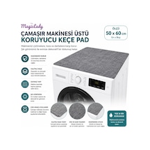 Çamaşır Makinesi Üstü Koruyucu Keçe 50x60 Cm Gri Makine Üstü Örtü Pad Diğer
