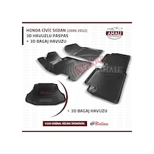 Rizline Honda Civic Sedan 06-12 3D Havuzlu Paspas ve Bagaj Havuzu