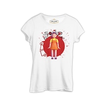 Squid Game - Robot Bebek Beyaz Kadın Tshirt