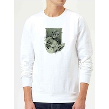 The Beatles T John Lennon Metal Baskılı Beyaz Erkek Örme Sweat (528400512)