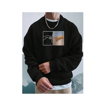 Tarzsokak Manfinity Homme Hand Print Sweatshirt Siyah