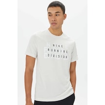 Nike Dri Fit Running Division Men's Tee Erkek Koşu Antrenman Tişörtü Beyaz Beyaz