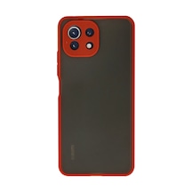 Xiaomi Mi 11 Lite Kılıf Montreal Silikon Kapak - Kırmızı -