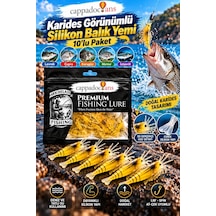 Balık Avı, Avcılık, Balıkçılık Karides Silikon Balık Yemi & Suni Yem Olta - Balık Avı Ve Malzemeler 10 Lu Paket