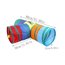 Nunbell 3 Yollu Kedi Tüneli Kedi Oyuncağı 80 Cm X 30 Cm, Çap: 25 Cm