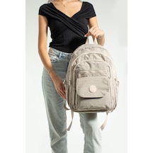 Nemo Bags Bej Unisex Okul Çantası, Crinkle Su Geçirmez Kumaş, Laptop Seyahat Sırt Çantası, 24 Lt, 40x30cm Bej