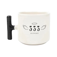333 Üç Üç Üç - T Kulp Kupa Beyaz