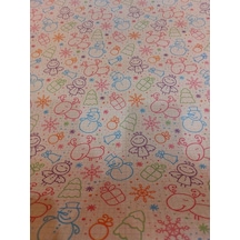 60cm X 3 Metre Kraft Ambalaj Kağıdı Hediye Paketi Yılbaşı Doğum Günü Konsept