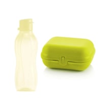 Eco Şişe Suluk & Matara Kolay Kapak 500 Ml + Eco+ Büyük Taşıma Kabı Beslenme Seti Yeşil