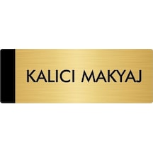 Metal Yönlendirme Levhası, Departman Kapı Isimliği Kalıcı Makyaj 5x20 Cm Altın Renk