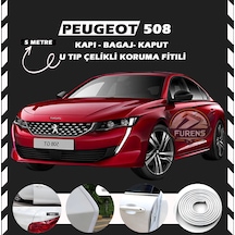 Peugeot 508 Oto Araç Kapı Koruma Fitili 5metre Parlak Beyaz Renk